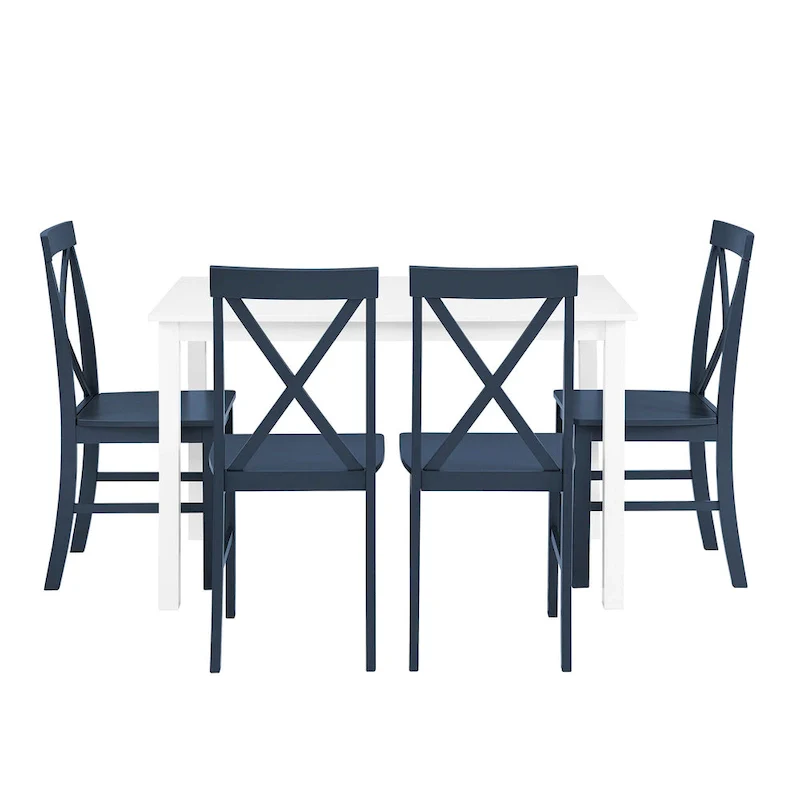 Dining Table with 4 X-Back Chairs