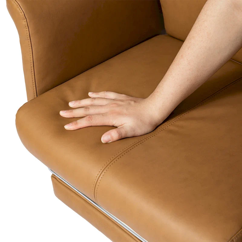 High-Back Office Chair with Footrest and Quilted Design for Adults