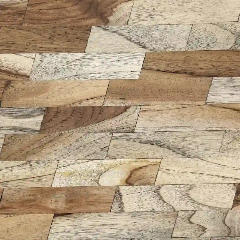 Mango Wood Coffee Table with Iron V-Shaped Legs