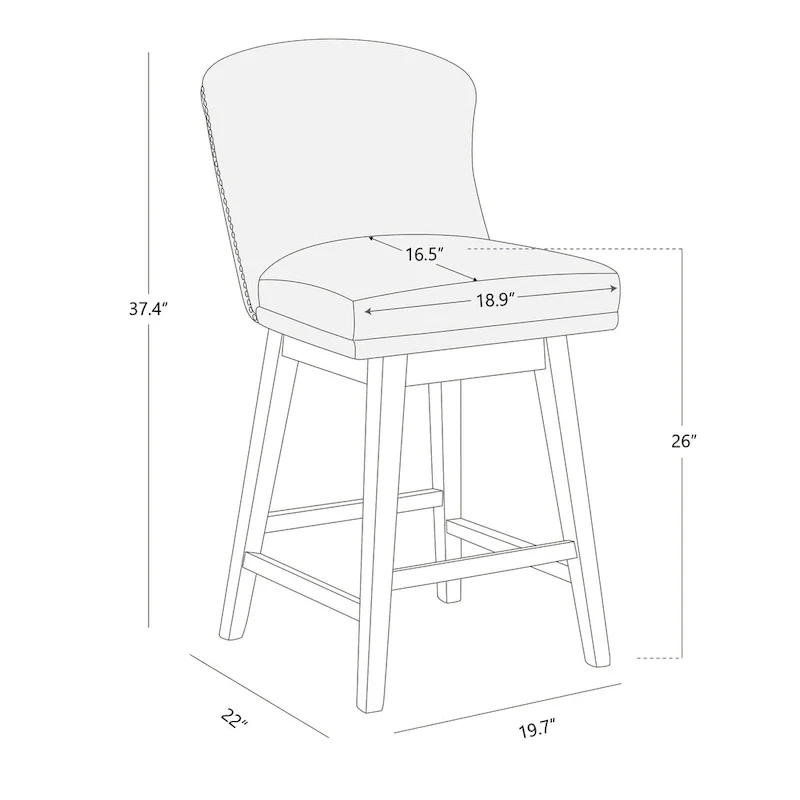 Mia Swivel Counter Stool