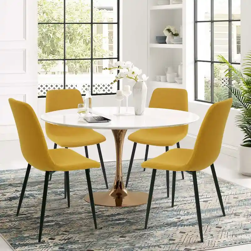 Modern Fabric Upholstered Dining Chairs ( of 4) - 34x18x18