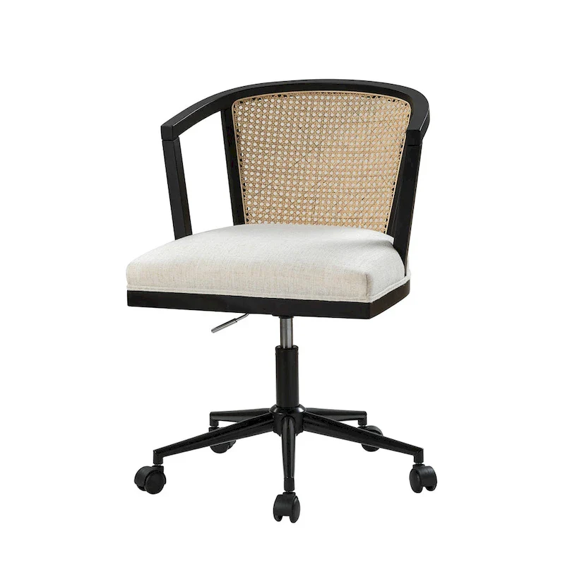 Modern Rattan Swivel Height Adjustment Office Chair