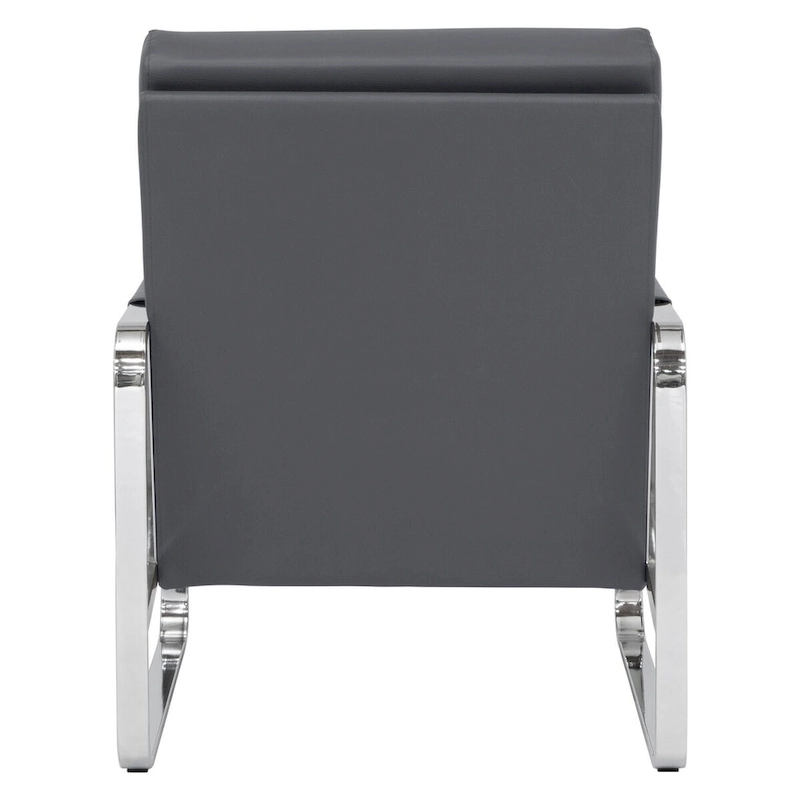 Studio Designs Home Allure Metal and Blended Leather Modern Accent Arm Chair