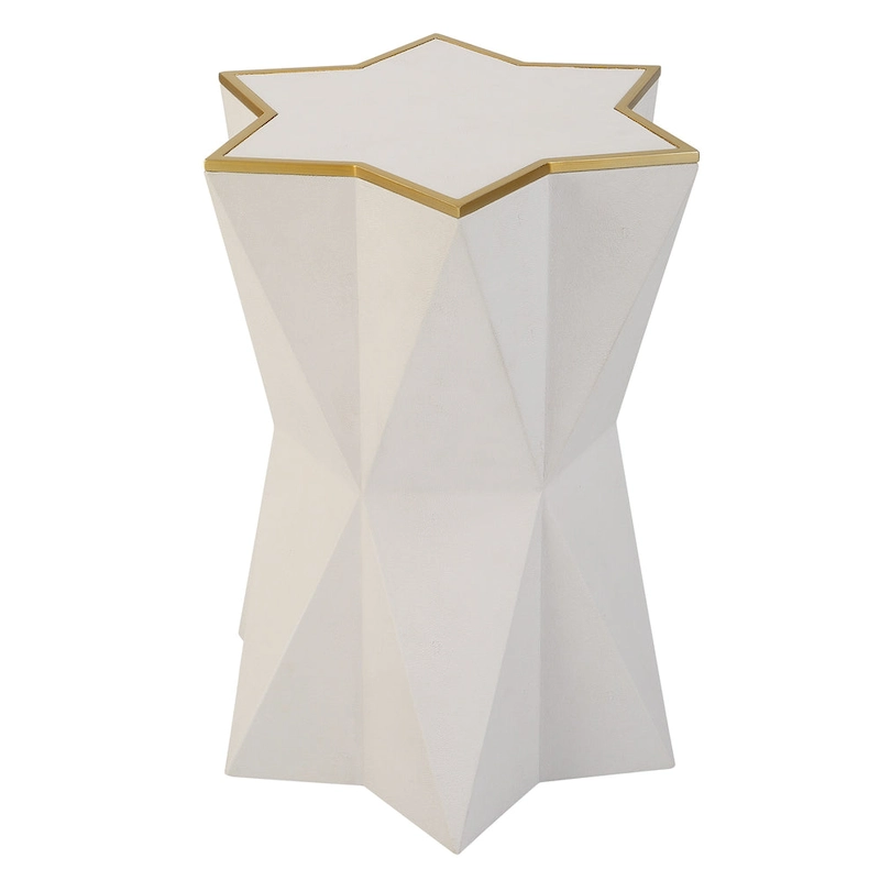 Uttermost Capella White Accent Table - 16W x 22H x 16D