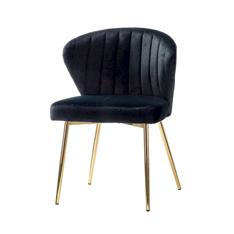 Barbara Side Chair with Metal Base Set of 4 by HULALA HOME