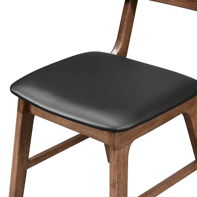 New Classic Furniture Thea Walnut and Black Side Chair (Set of 2)