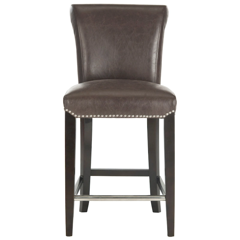SAFAVIEH Jenelle Black Faux Leather 23-inch Counter Stool - 18.7 W x 23 D x 36.4 H - 19Wx23Dx36H