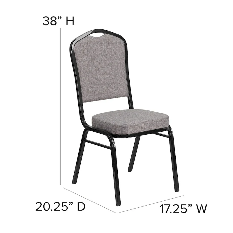 Steel/ Fabric Crown Back Stacking Banquet Chair (Set of 4)