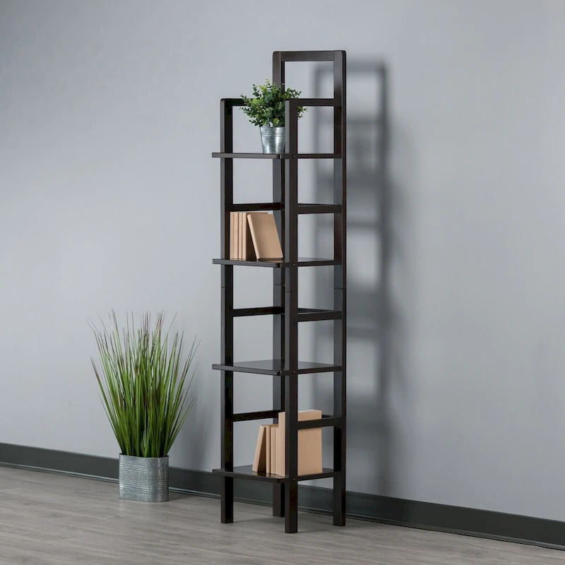Aiden Baker's Rack, Narrow, Coffee - 14.72 x 13.86 x 70.71 inches