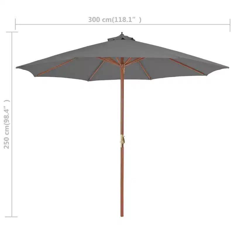 vidaXL Garden Parasol Anthracite