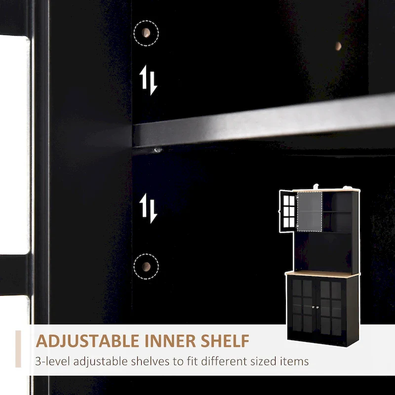 HOMCOM 72-inch Transitional Kitchen Cabinet Pantry