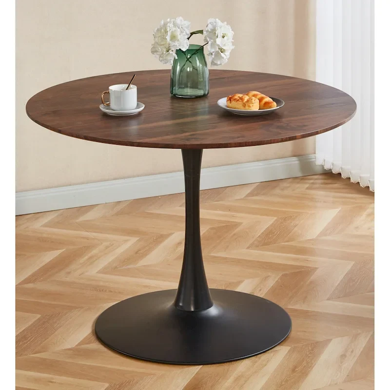 Modern Table with MDF Top and Metal Legs for Small Spaces Kitchens Multi Functional Use and Living Room