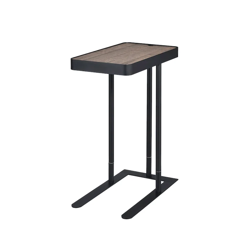 Schofield Industrial 20-inch Metal C-Shape Slide-open Top Side Table by Furniture of America