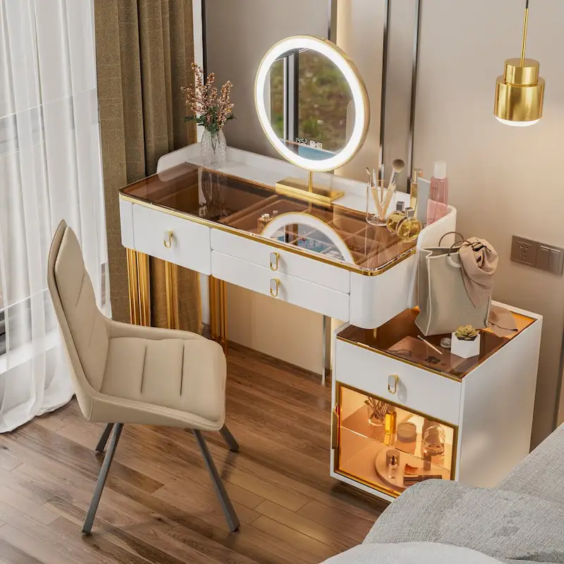 Set of 2 Upholstered Swivel Dining Chairs PU Leather with Metal Legs - 18.5x18.5x37 inch