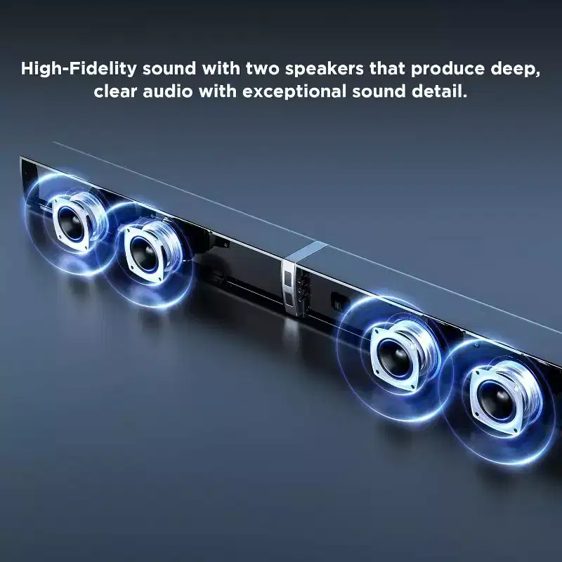MOVSSOU 120W 5.0 Bluetooth Sound bar with Subwoofer Wireless Soundbar for Smart TV 32inch Split 2 in 1 Detachable TV Sound Bar
