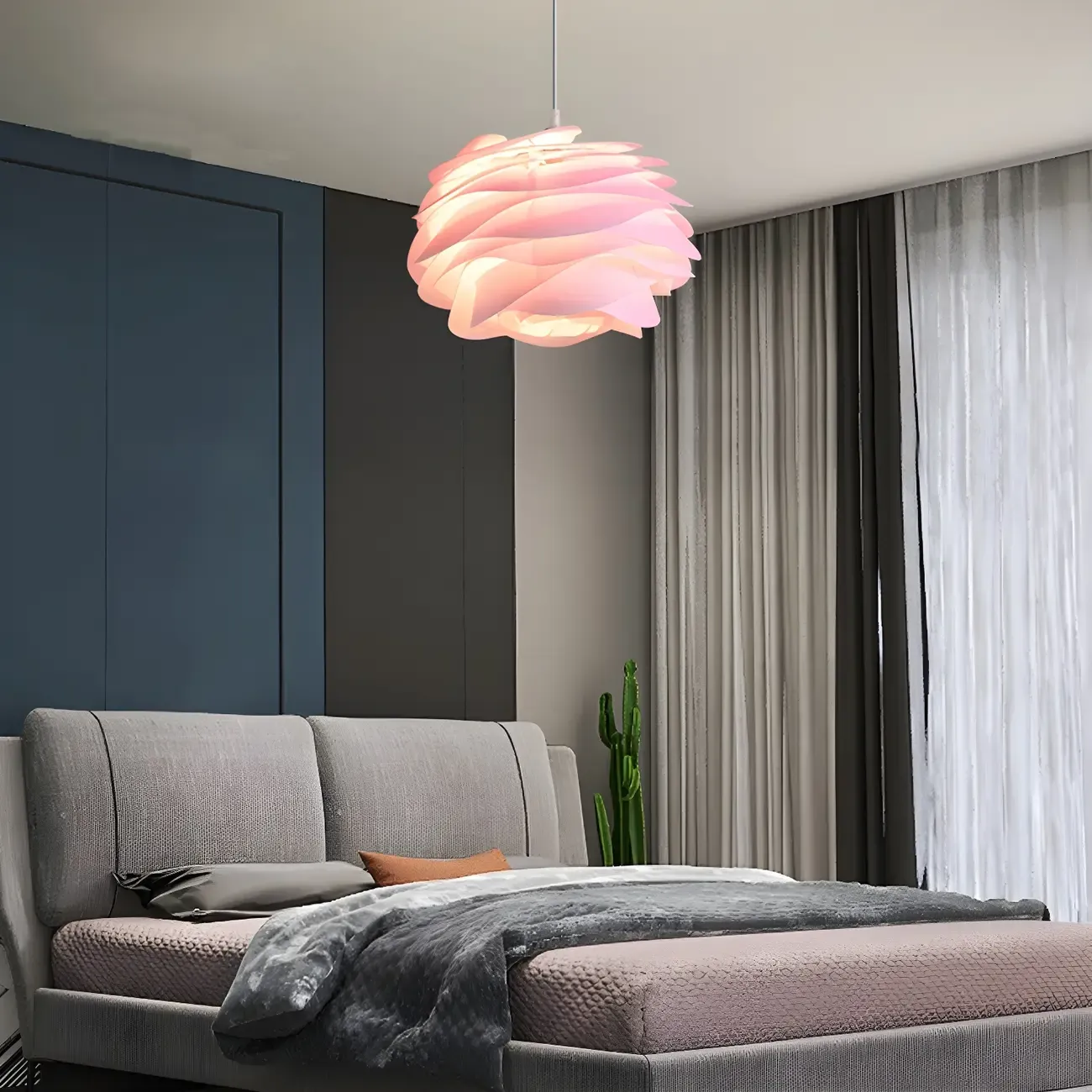 Modern Bedroom LED Pendant light with Adjustable Length