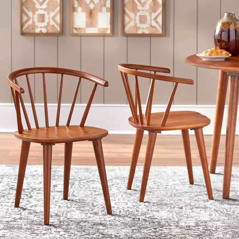 Solid Wood Spindle Dining Chairs