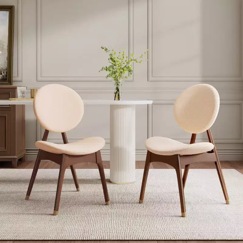 Christopher Knight Home Sarah Mid-Century Modern Wood Upholstered Dining Chair (Set of 2)