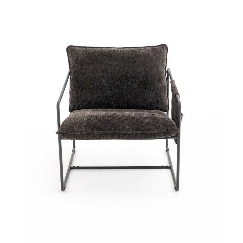 Velvet Arm Chair with Gold Metal Frame - Set of 2