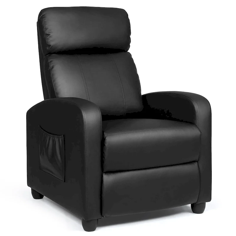 Black/Brown/Grey Reclining Massage Chair, Single Seat