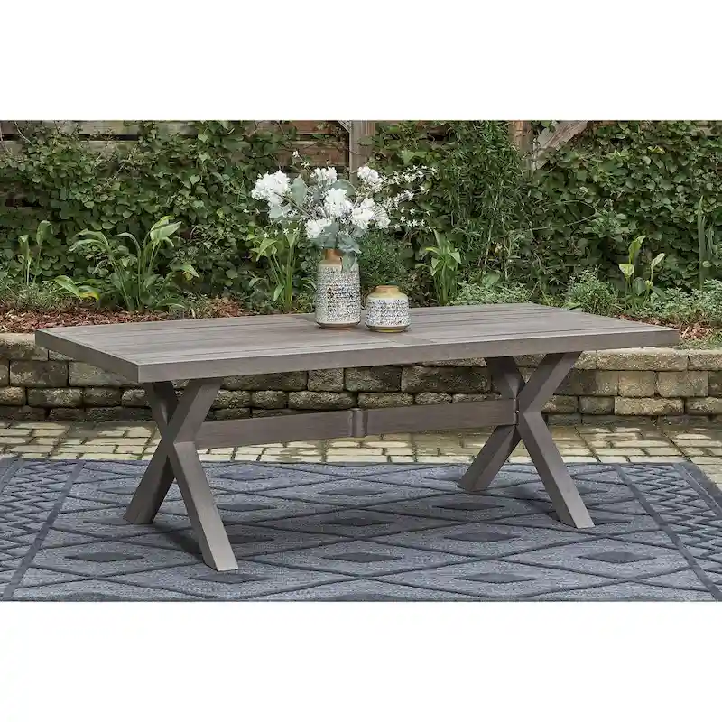 Signature Design by Ashley Hillside Barn Brown Outdoor Dining Table - 84 W x 42 D x 29 H