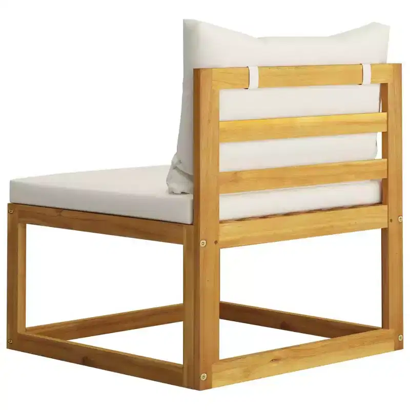 vidaXL Modular Garden Lounge Set with Cushions in Solid Acacia Wood