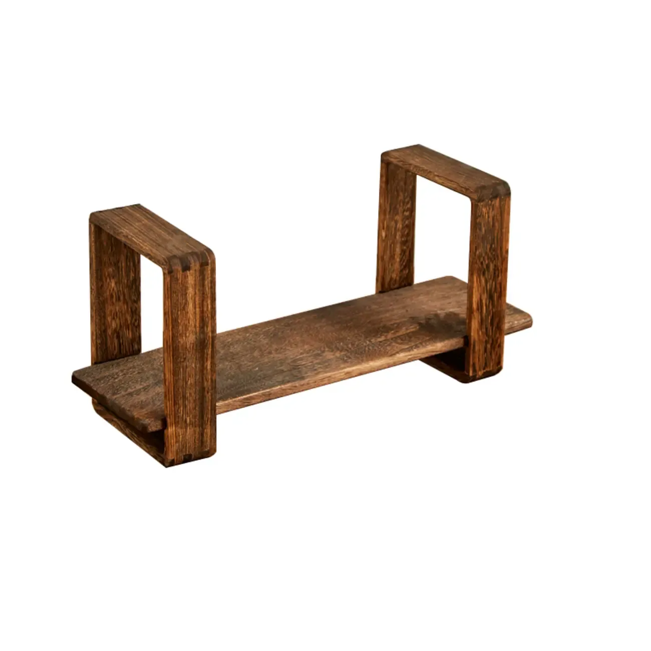 Modern Wooden Wall-Mounted Open Bookcase Small Bookshelf