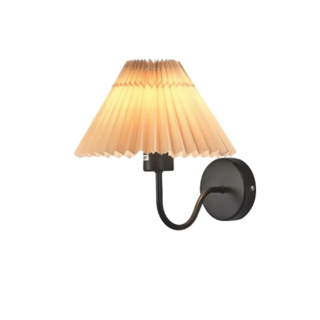 Classic Fabric Pleated Cone Shade Wall Sconce
