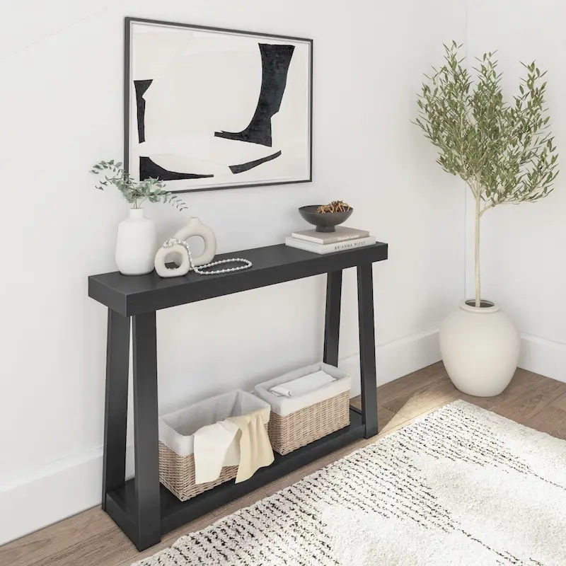 Classic console table with shelves - 46