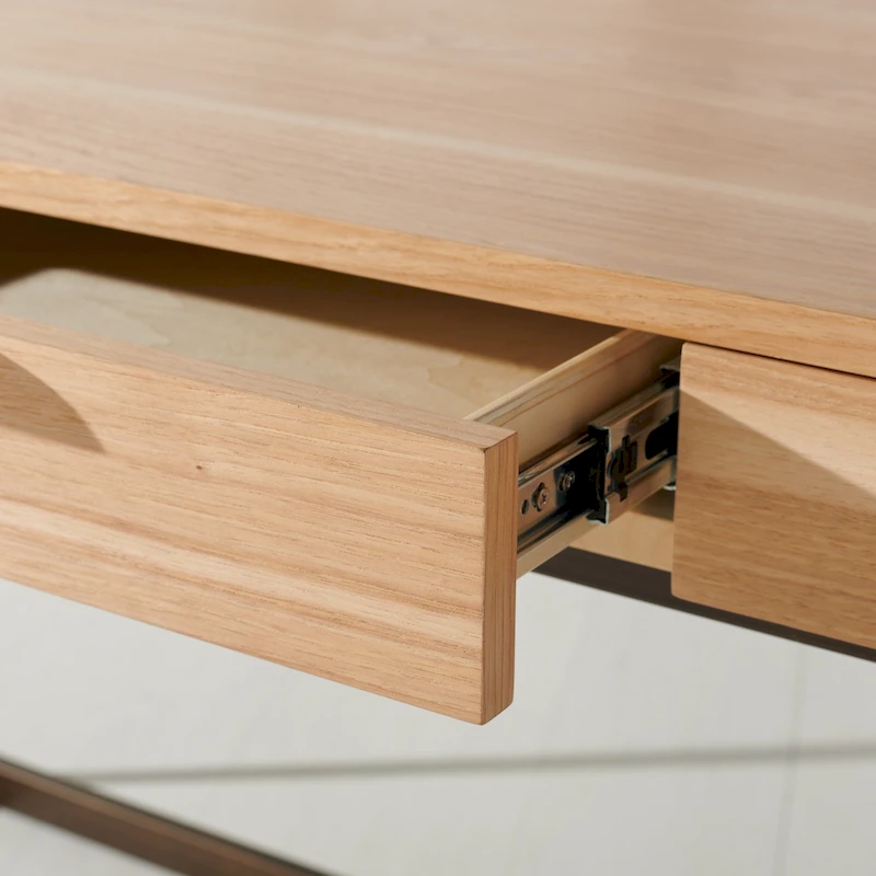 SAFAVIEH Couture Radunka 3-Drawer Smoked Eucalyptus Writing Desk