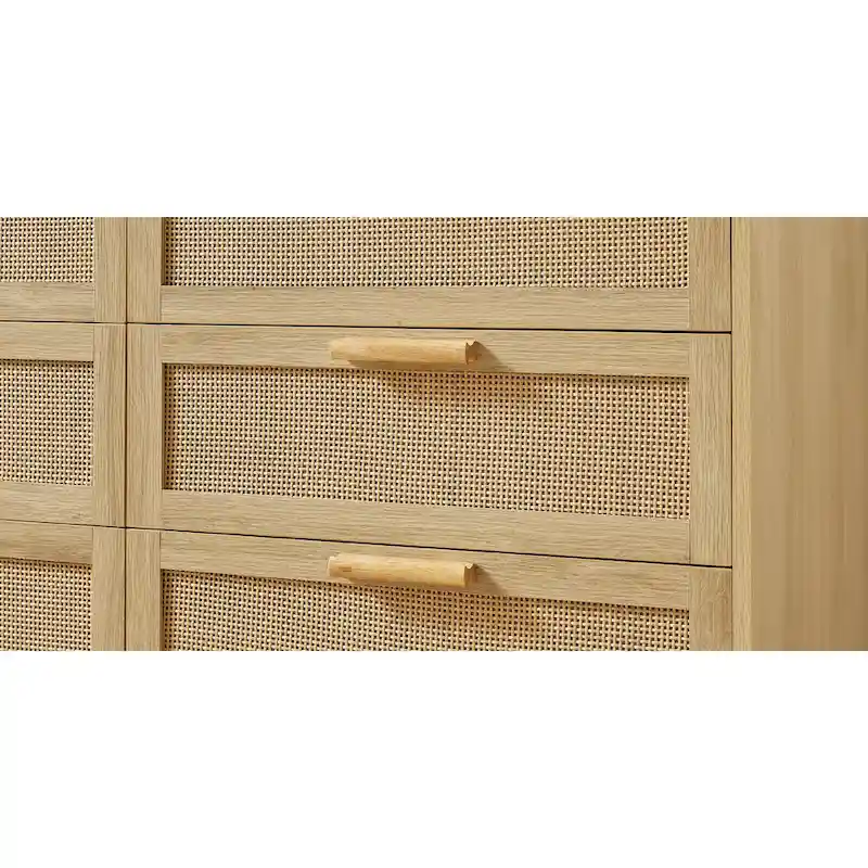 Bedroom Dresser with Rattan Fronts