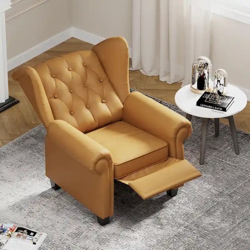 Modern Tufted Push Back Armchair