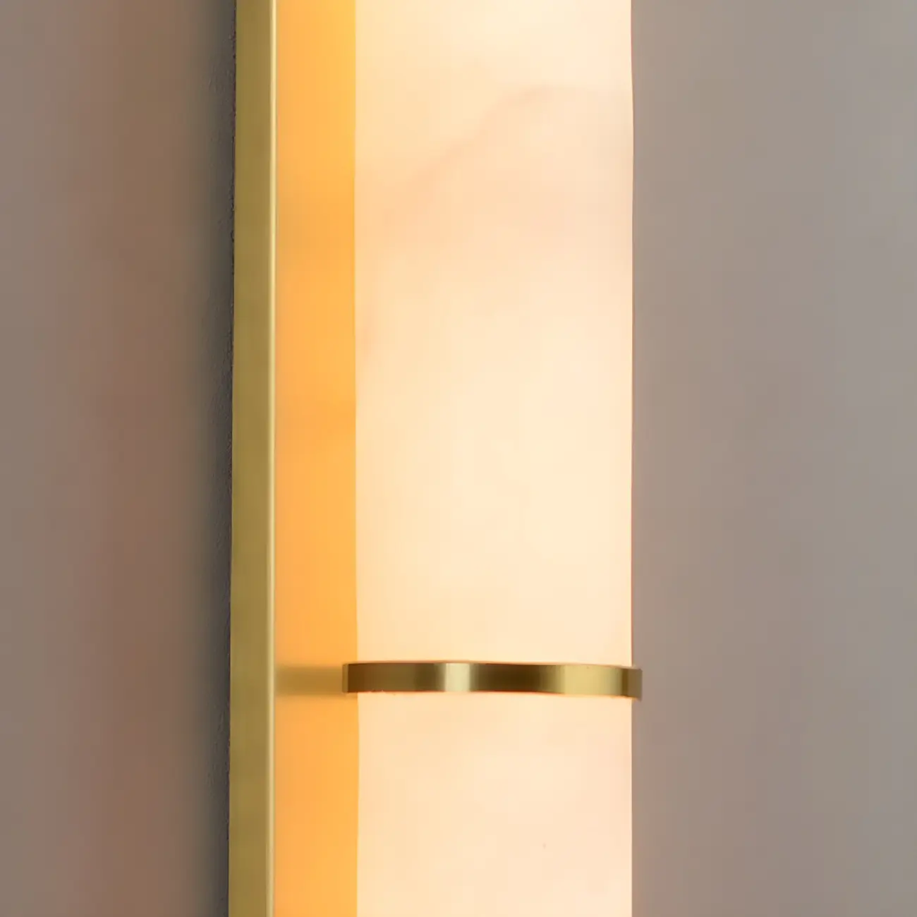 Modern Cylinder Stone Gold LED Wall Sconce