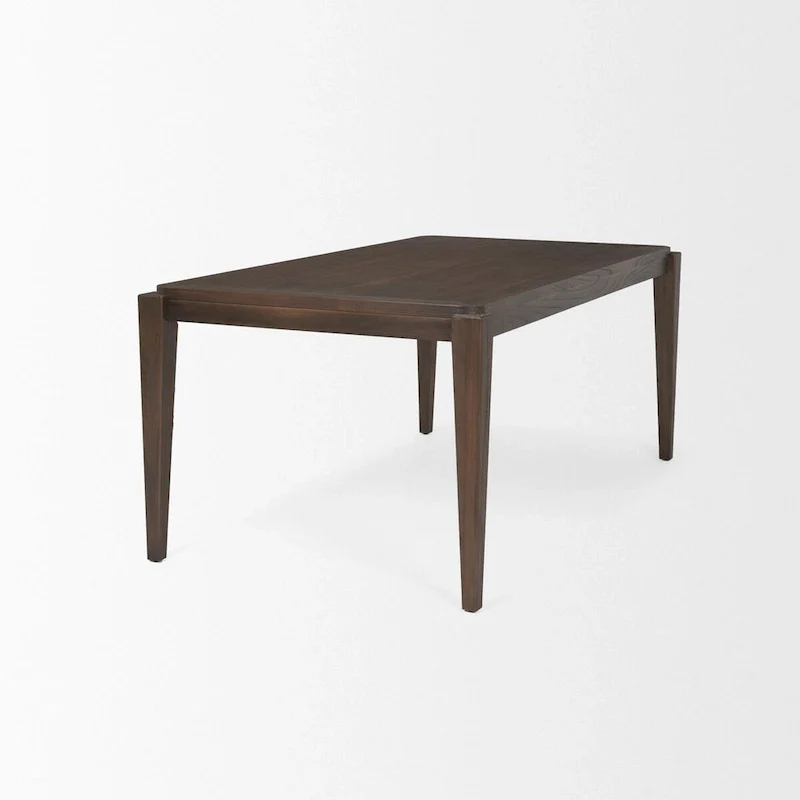 Teva Dark Brown Wood Rectangular 72  Dining Table - 72.0L x 39.0W x 30.0H