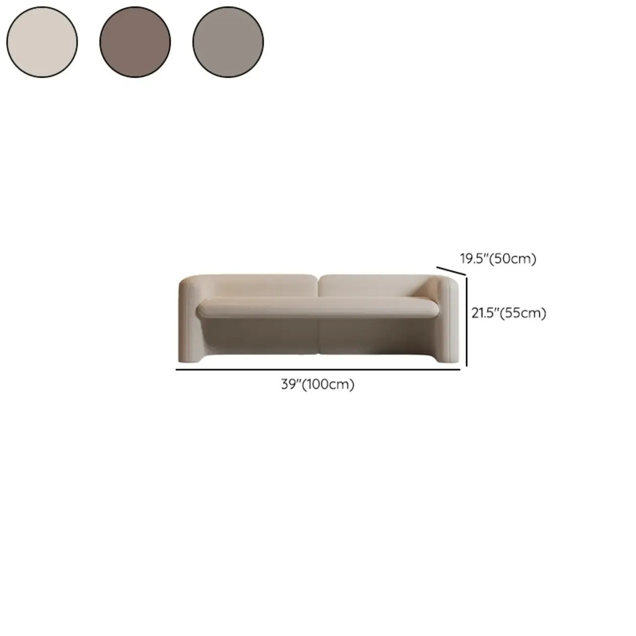 Modern Genuine Leather Cushioned Bedroom Bench