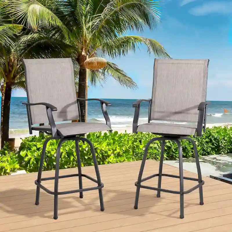Futzca Patio Swivel Bar Bistro Set or Swivel Bar Stools