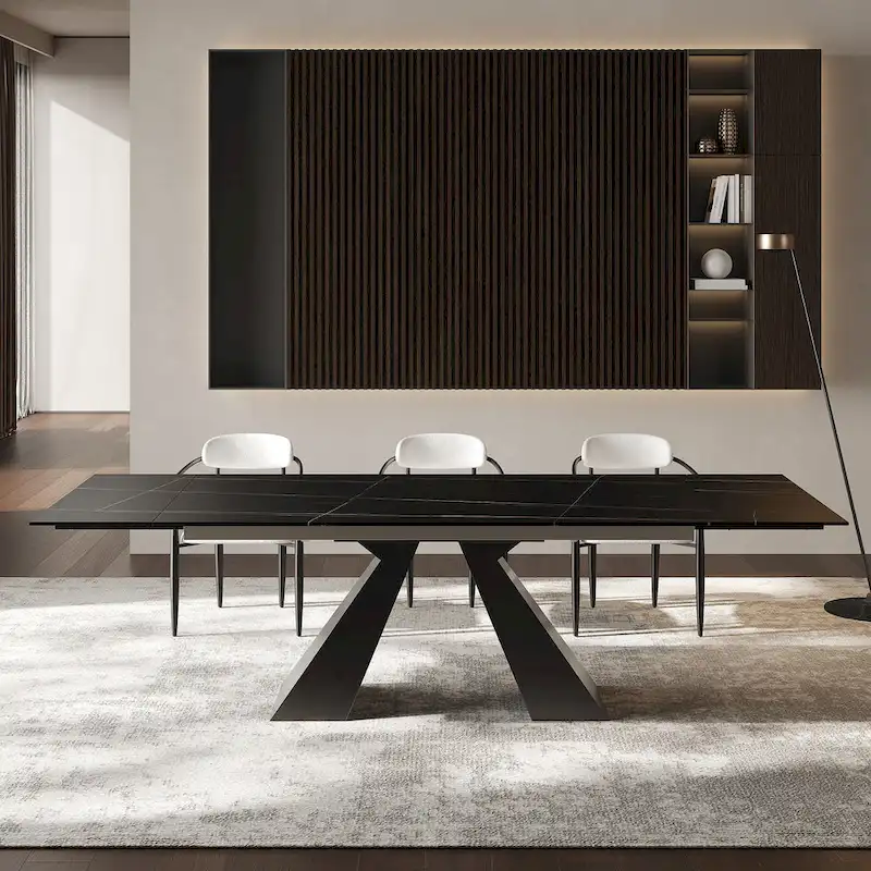 Extendable Sintered Stone Dining Table - 78-110 Inch