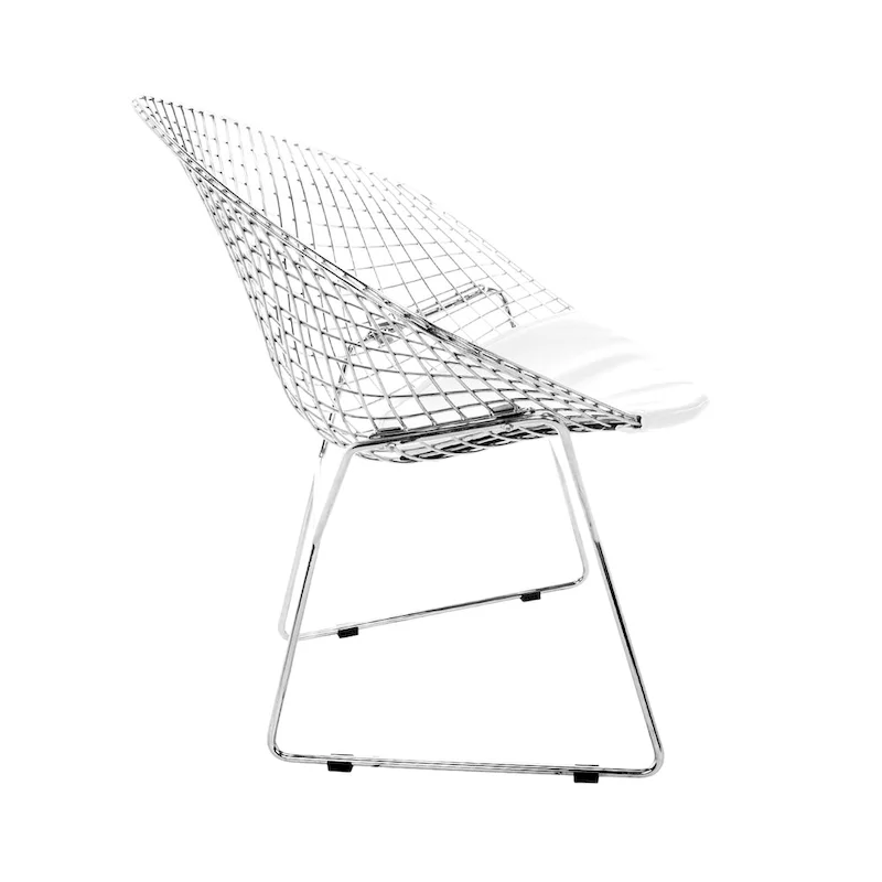 Bertoia (reproduction) Diamond Chair in Black - 33 H (SH 17.5) x 33 W x 26 D
