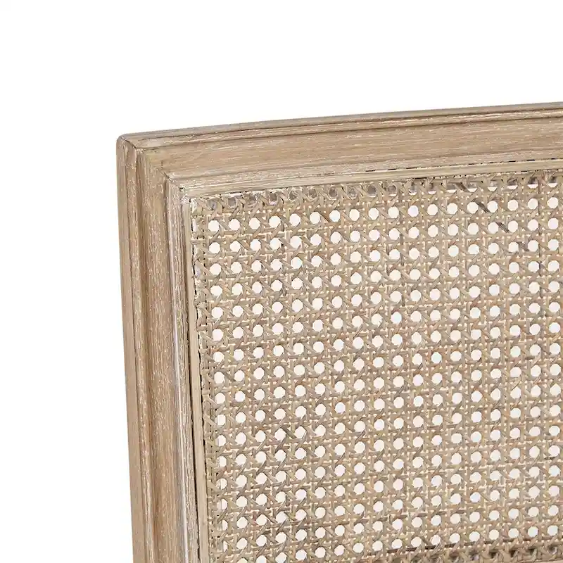 Wheat Farmhouse Dining Chairs with Cane Back - Set of 2