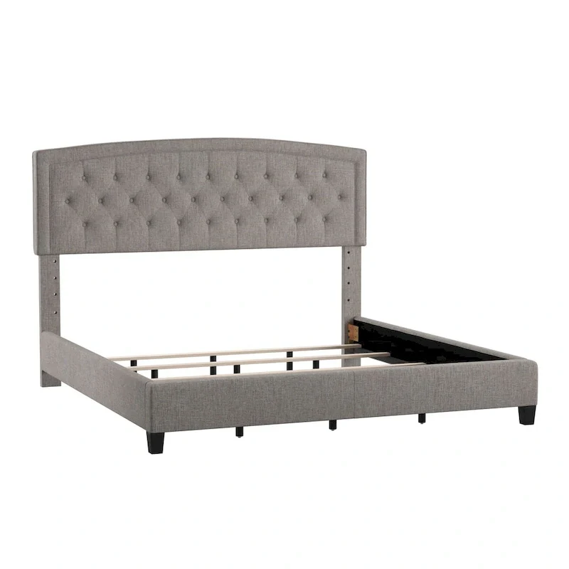 Fontana Adjustable Diamond-tufted Arched Back Bed by