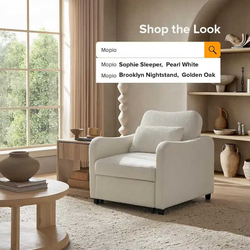 Mopio Sophie 4-in-1 Convertible Sleeper Chair Bed