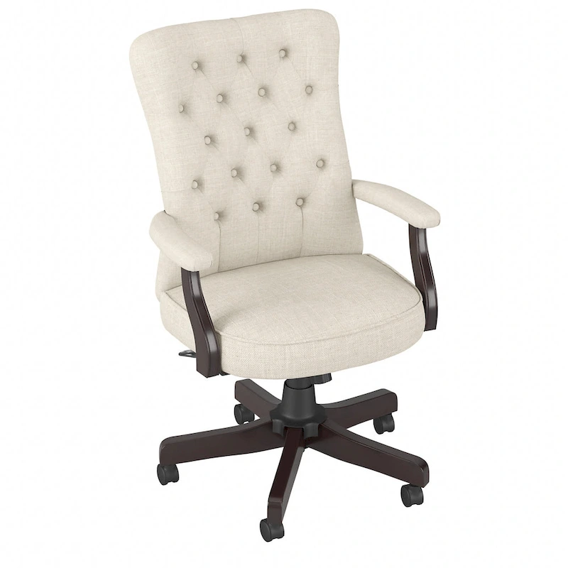 Cabot High Back Tufted Office Chair with Arms by Bush Furniture