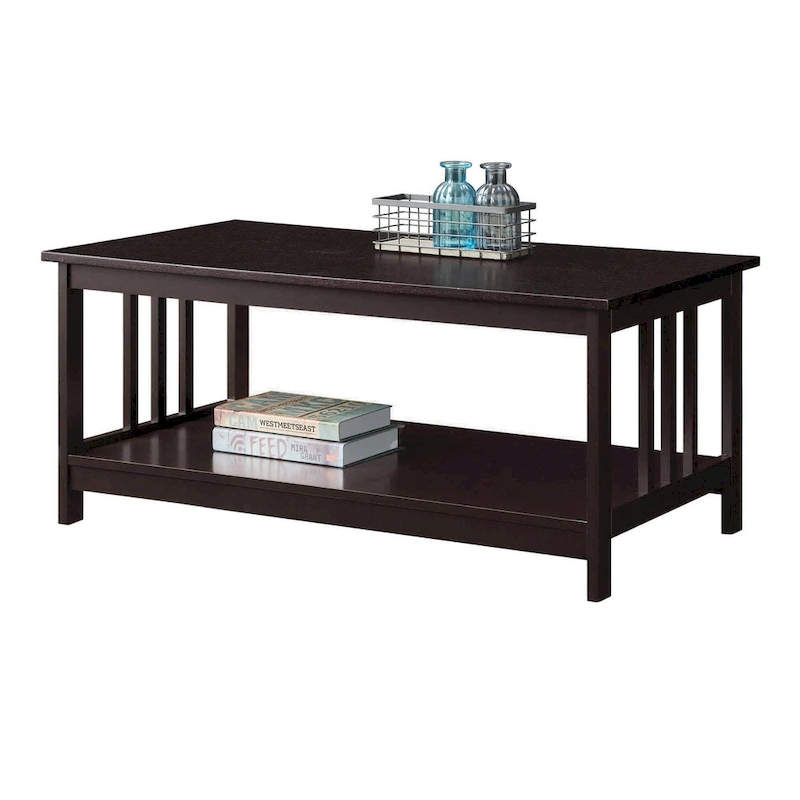 Convenience Concepts Mission Coffee Table with Shelf