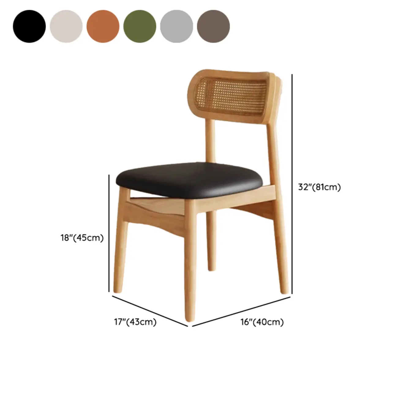 Soft Retro Upholstered Faux Leather Dining Chair