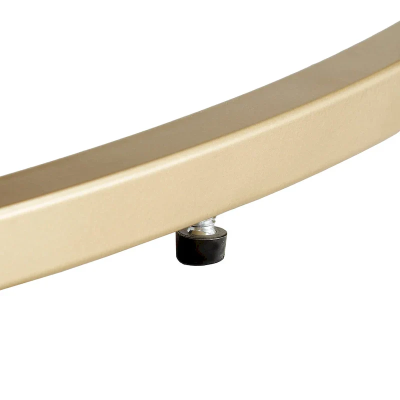 Gold Velvet Round Tufted Ottoman