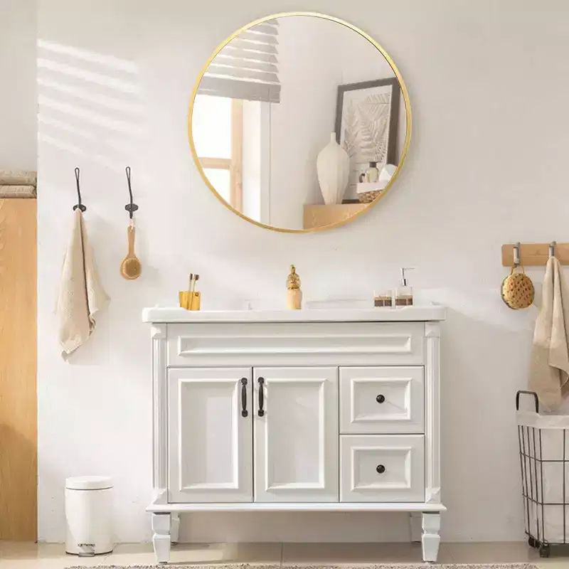 HOMLUX Round Bathroom Vanity Mirror Wall Mount Decorative Make-up Mirror Entryway