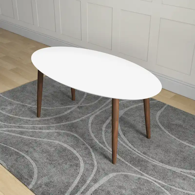 White Oval Dining Table 67