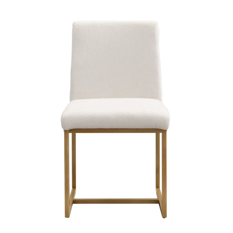 Modern Rectangular Dining Set - Faux Marble Table and 6 Upholstered Chairs