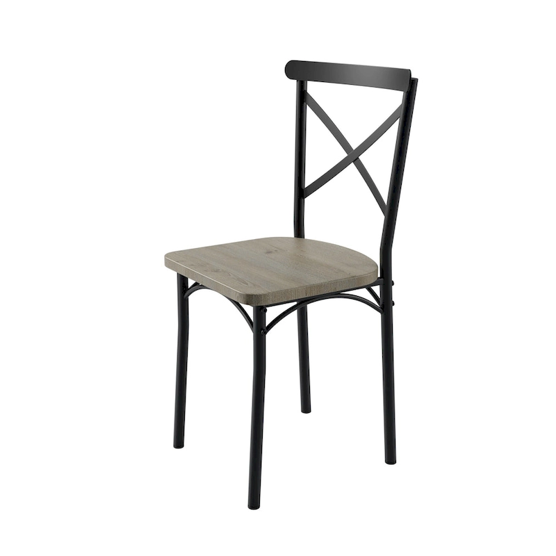 Modern Style 7-Piece Dining Set with Rectangular Table and 6 Cross Back Dining Chairs