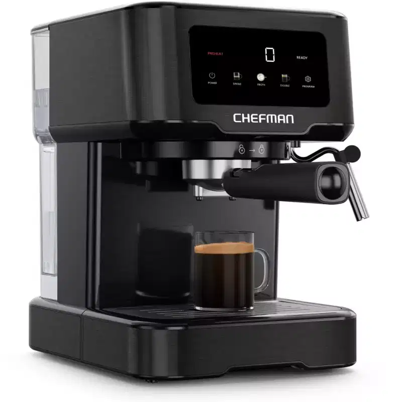 Chefman CraftBrew Espresso Machine w/ Steam Wand and Touch Controls  Black